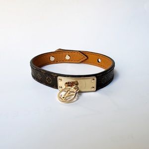 Louis Vuitton M4150 Monogram Leather with Logomania LV Charm Bracelet